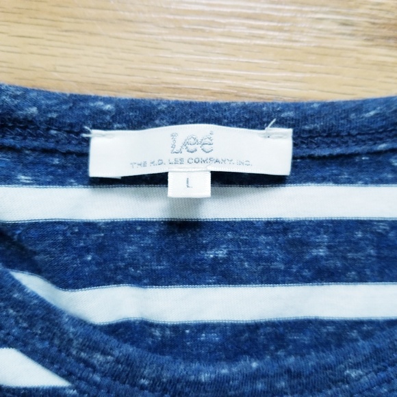 90's Style LEE Classic Stripe T Shirt Large - Picture 8 of 9